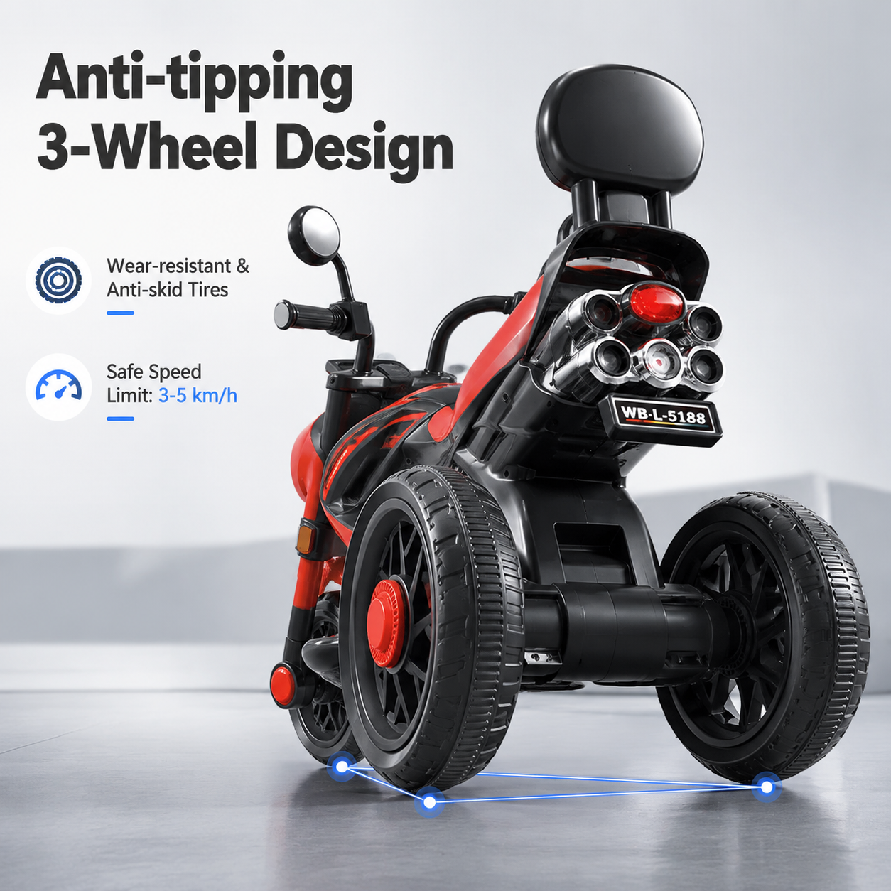 Smart Ride-On Powerbike Angle 1
